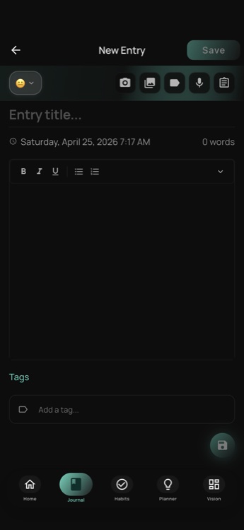 Lumivo rich journal editor